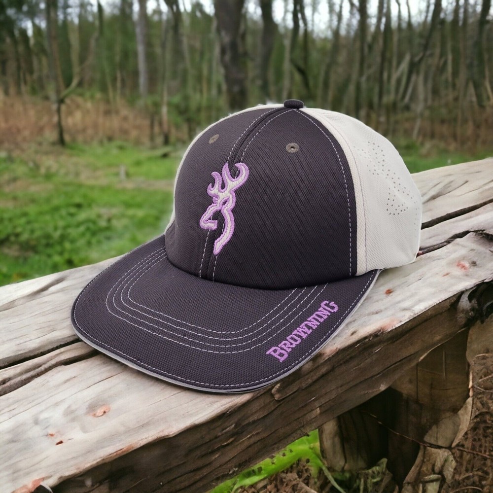 Browning Hunting Company Purple Buck Deer Logo Adjustable Hat Cap 100% Polyester